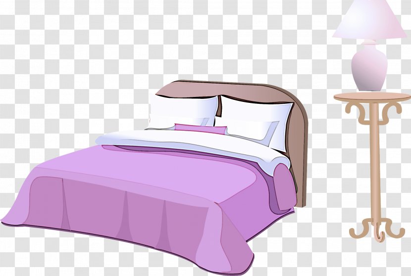 Pink Furniture Purple Violet Bed - Bedding Room Transparent PNG