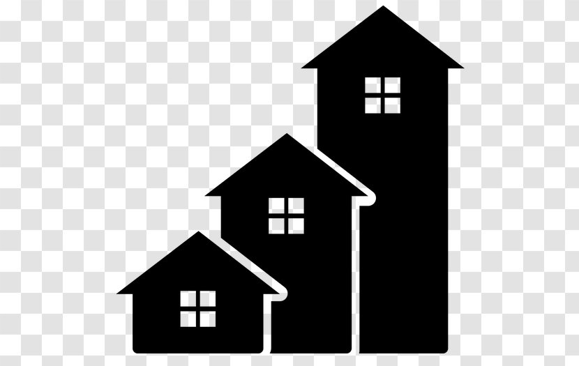 Townhouse Real Estate Property - Black And White - House Transparent PNG