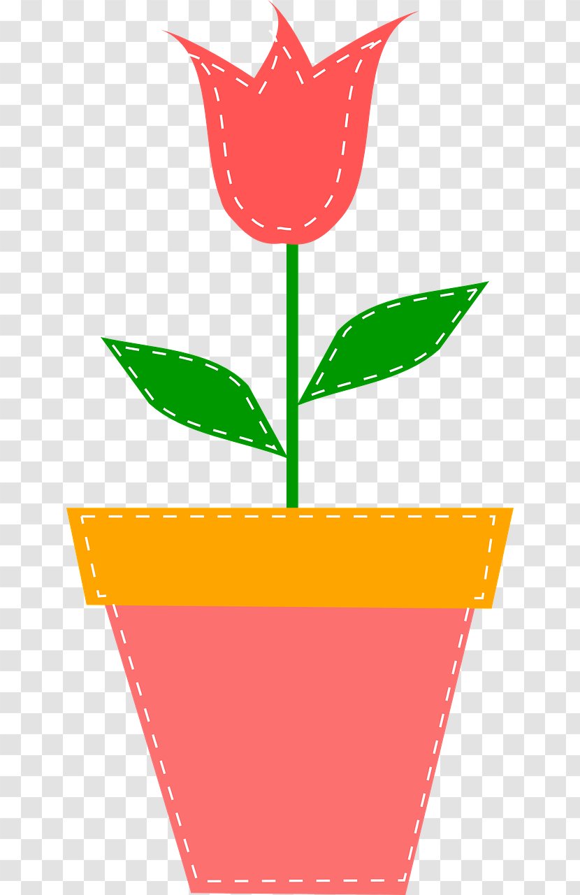 Cartoon Drawing Clip Art - Flower - Pot Plant Transparent PNG