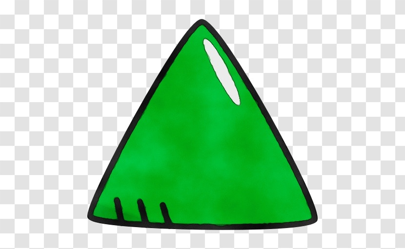 Green Triangle Leaf Triangle Cone Transparent PNG