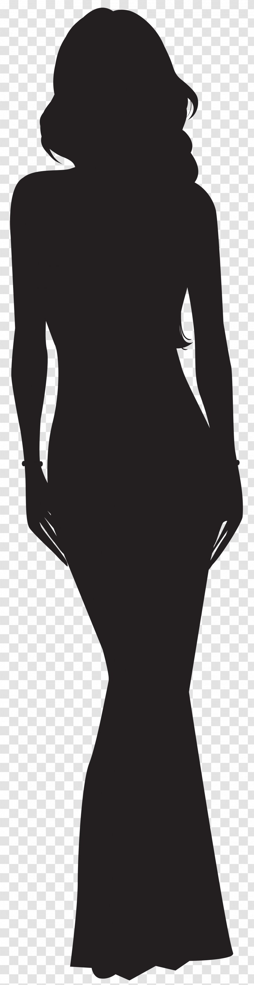 Woman Silhouette Clip Art - Shoulder - Black Transparent PNG