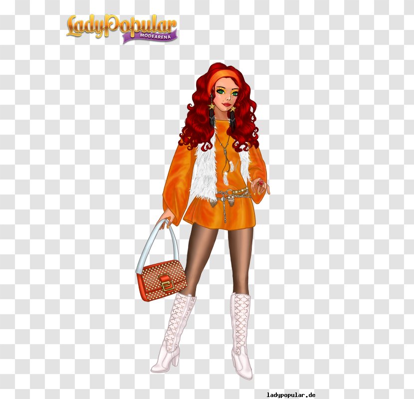 Barbie Costume Design Doll Lady Popular - Orange - Fashion Beauty Transparent PNG