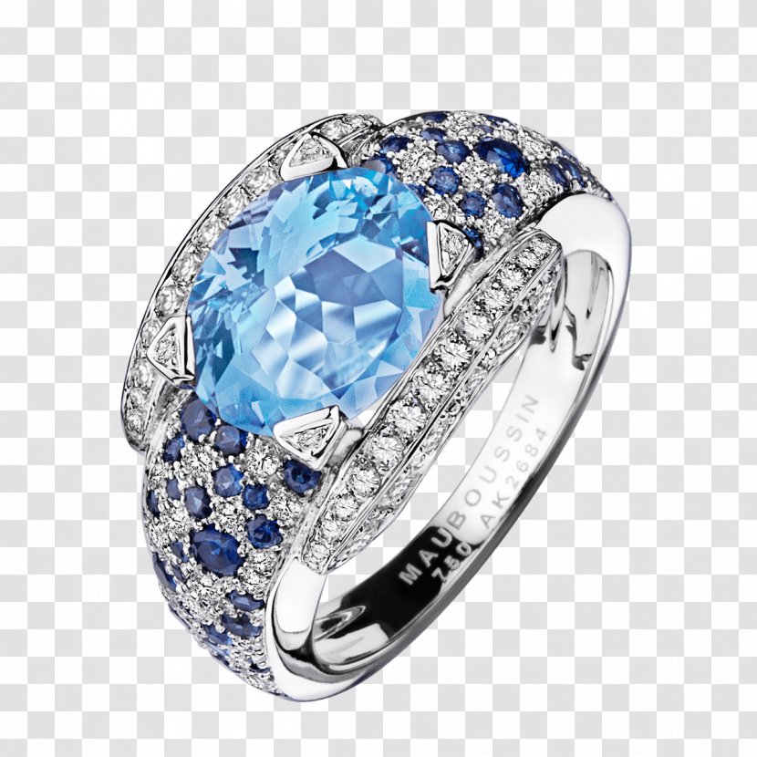 Mauboussin Engagement Ring Sapphire Jewellery - Blue Transparent PNG