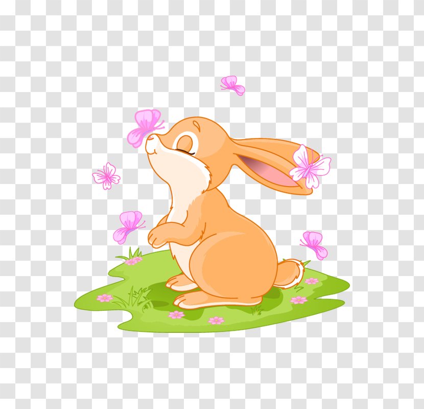 Easter Bunny Rabbit Hare Sticker - Vertebrate Transparent PNG