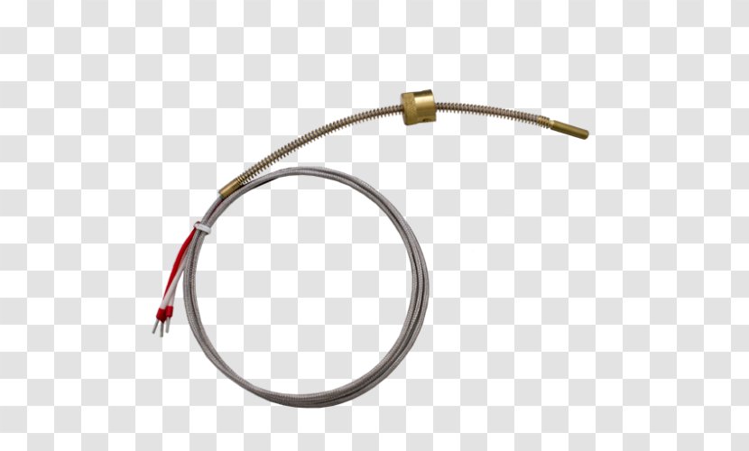 Electrical Cable Thermocouple Sensor Platin-Messwiderstand Temperature - Resistance Thermometer - Thermostat Probe Transparent PNG