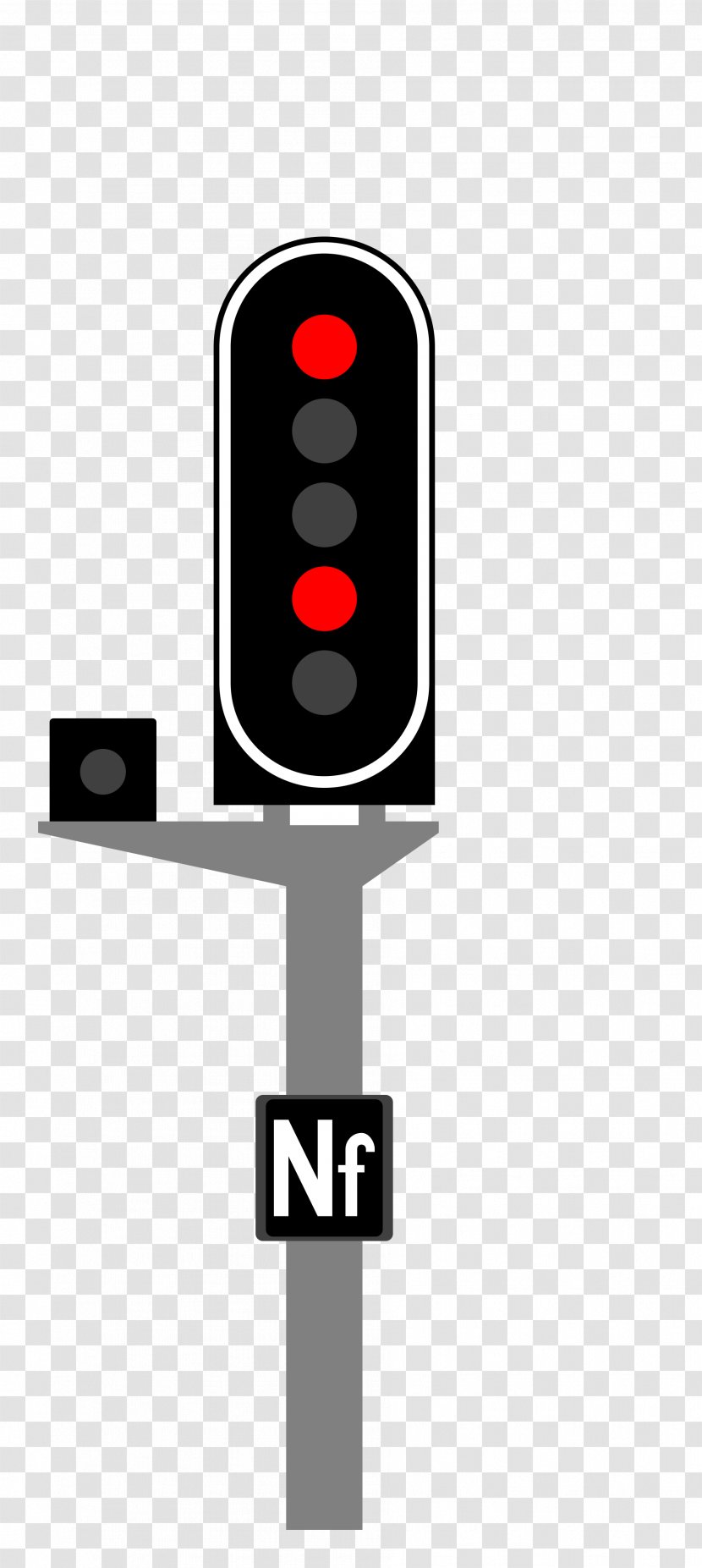 Train French Railway Signalling Carré Semaphore Signal - Traffic Light Transparent PNG