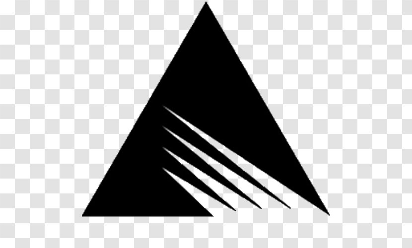 Monochrome Photography Triangle - White - Serrated Transparent PNG