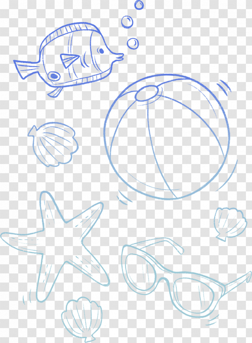 Line Art Starfish Line Personal Protective Equipment Circle Transparent PNG