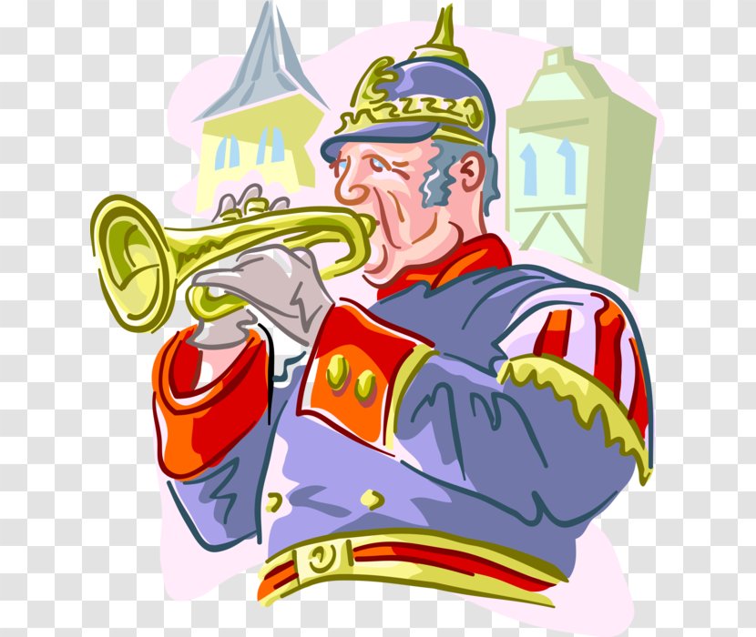 Wind Cartoon - Trumpet - Marching Band Bugle Transparent PNG