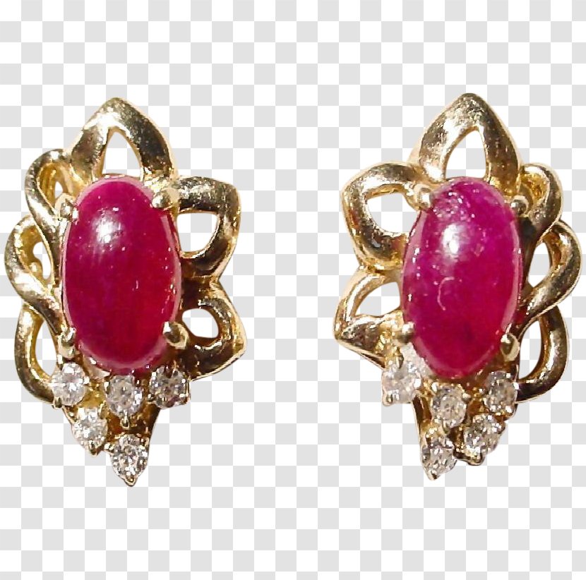 Ruby Earring Body Jewellery Transparent PNG