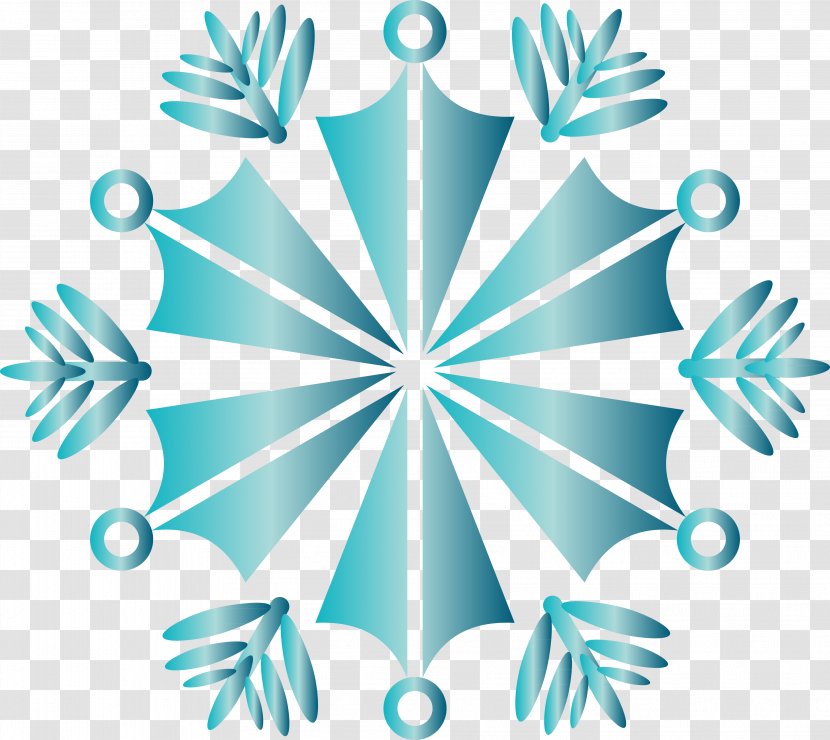 Christmas Snowflake Clip Art - Aqua - Snowflakes Transparent PNG