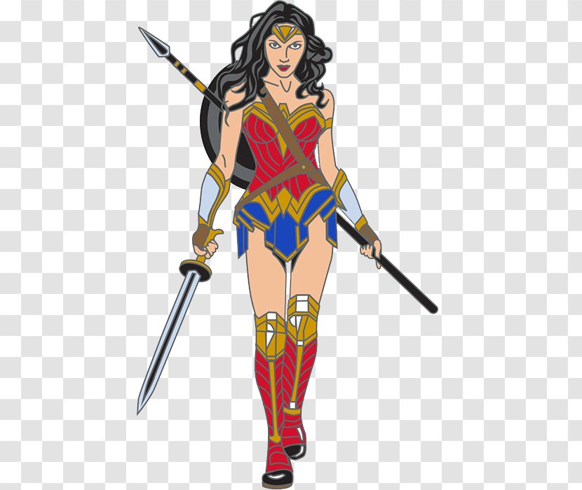Wonder Woman YouTube Superhero Lapel Pin - Costume Design Transparent PNG