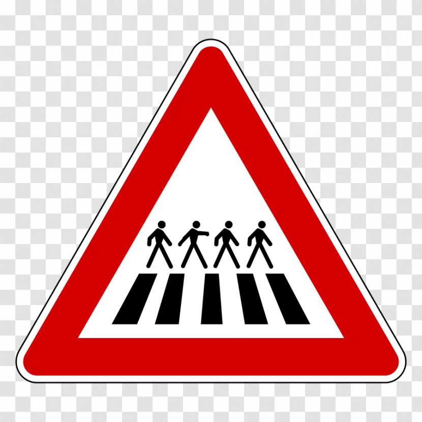Traffic Sign Road Pedestrian Warning Transparent PNG