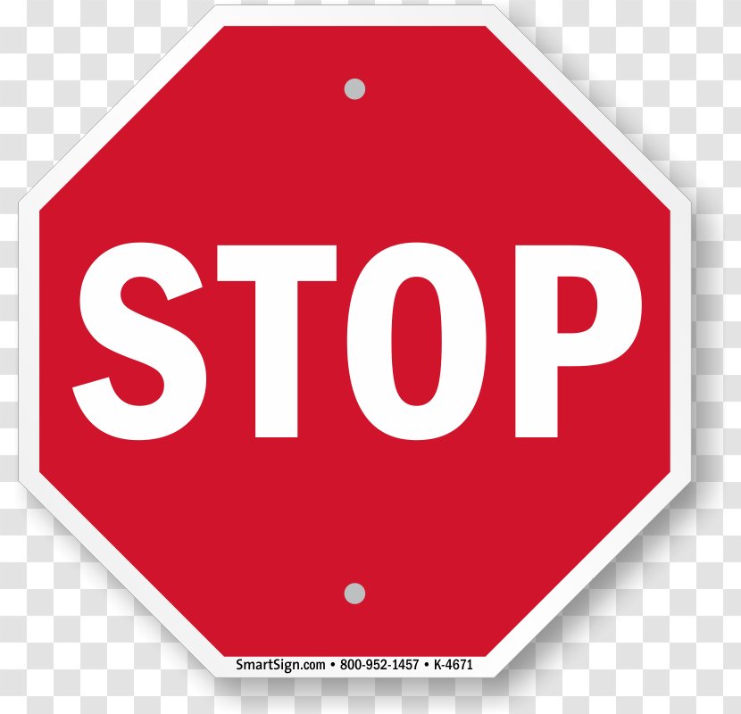 Stop Sign Traffic Signage Driving Logo - Text Transparent PNG