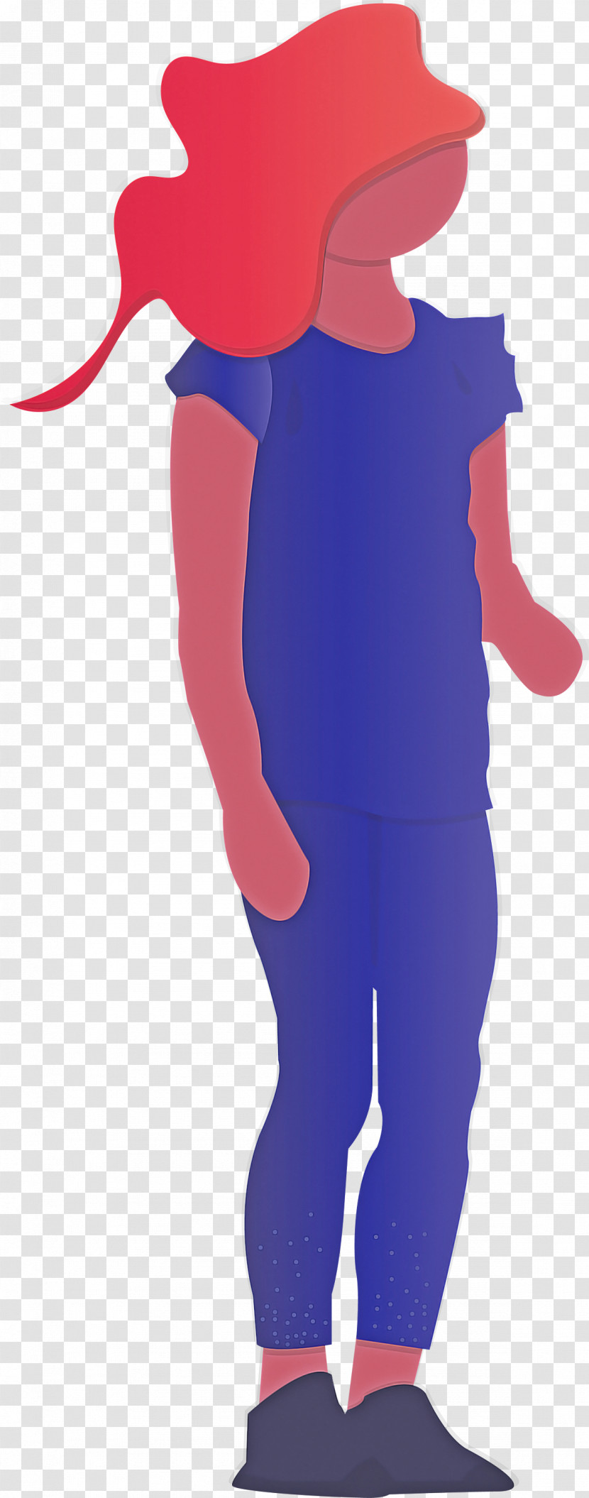 Standing Electric Blue Costume Transparent PNG