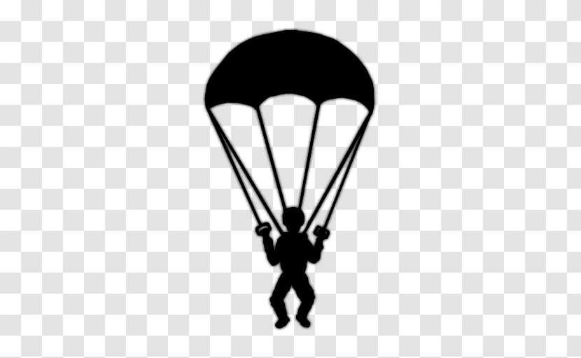 Line Silhouette Parachute Black M - White - Paragliding Transparent PNG