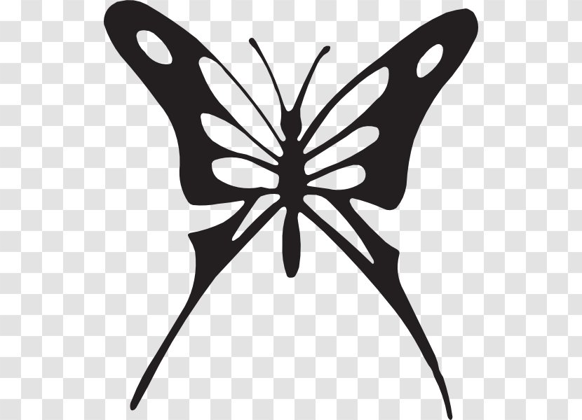 Butterfly Decal Sticker Clip Art - Monochrome Photography Transparent PNG