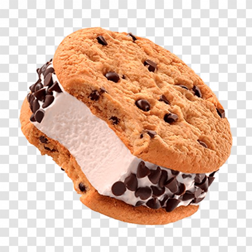 Chocolate Ice Cream Chip Cookie Sandwich - Biscuits Transparent PNG