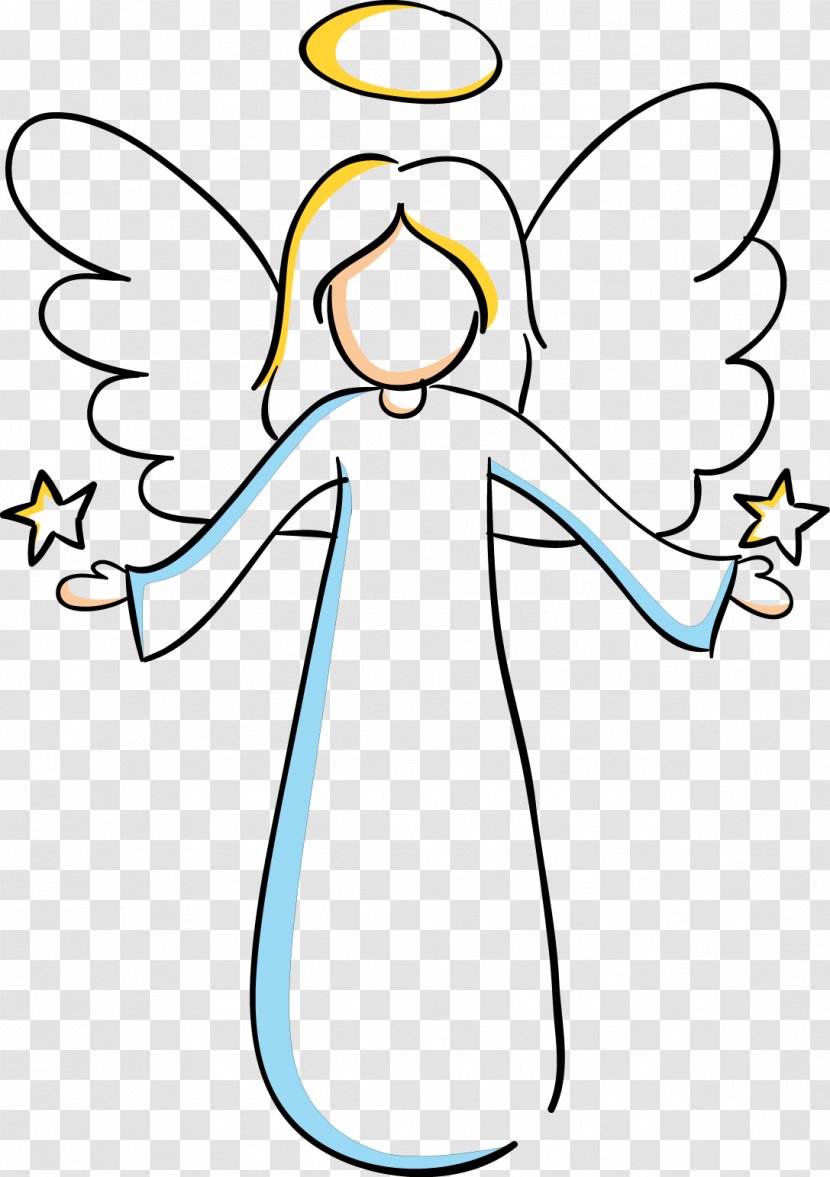 Angel Drawing - Watercolor - Hand-painted Transparent PNG