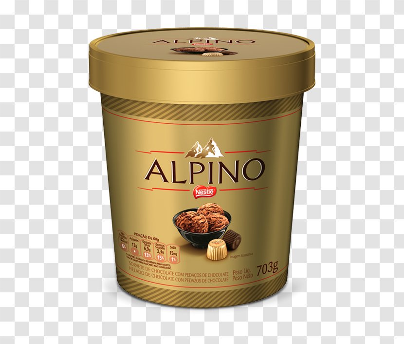 Ice Cream Alpino Product Nestlé Packaging And Labeling - Mockup - 3D Transparent PNG