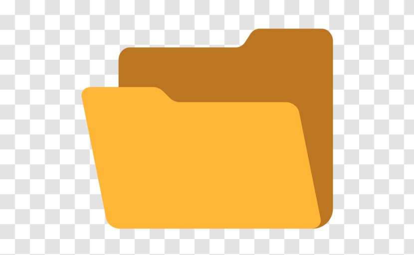 Directory File Folders Emoji Clip Art - Orange Transparent PNG