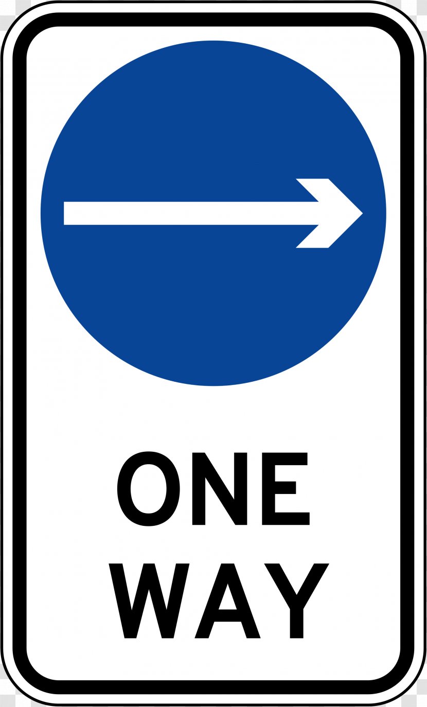 One-way Traffic Sign Road - Yield Transparent PNG