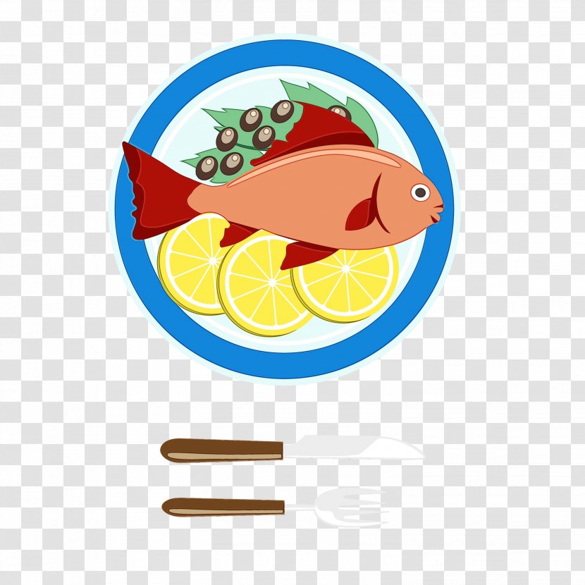 Watercolor Cartoon - Fruit - Logo Fish Transparent PNG