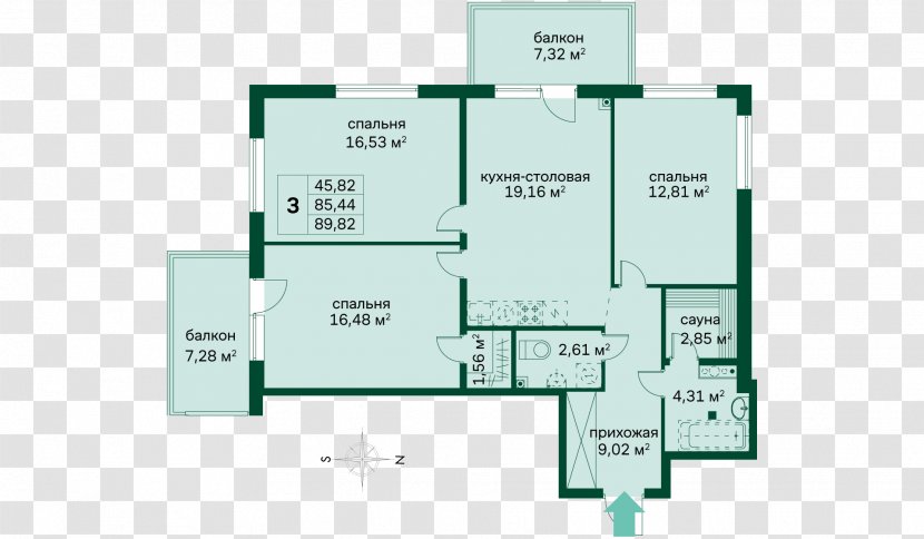 Floor Plan Sweden Zhk Shvedskaya Krona Apartment Bonava - Text - Local Attractions Transparent PNG