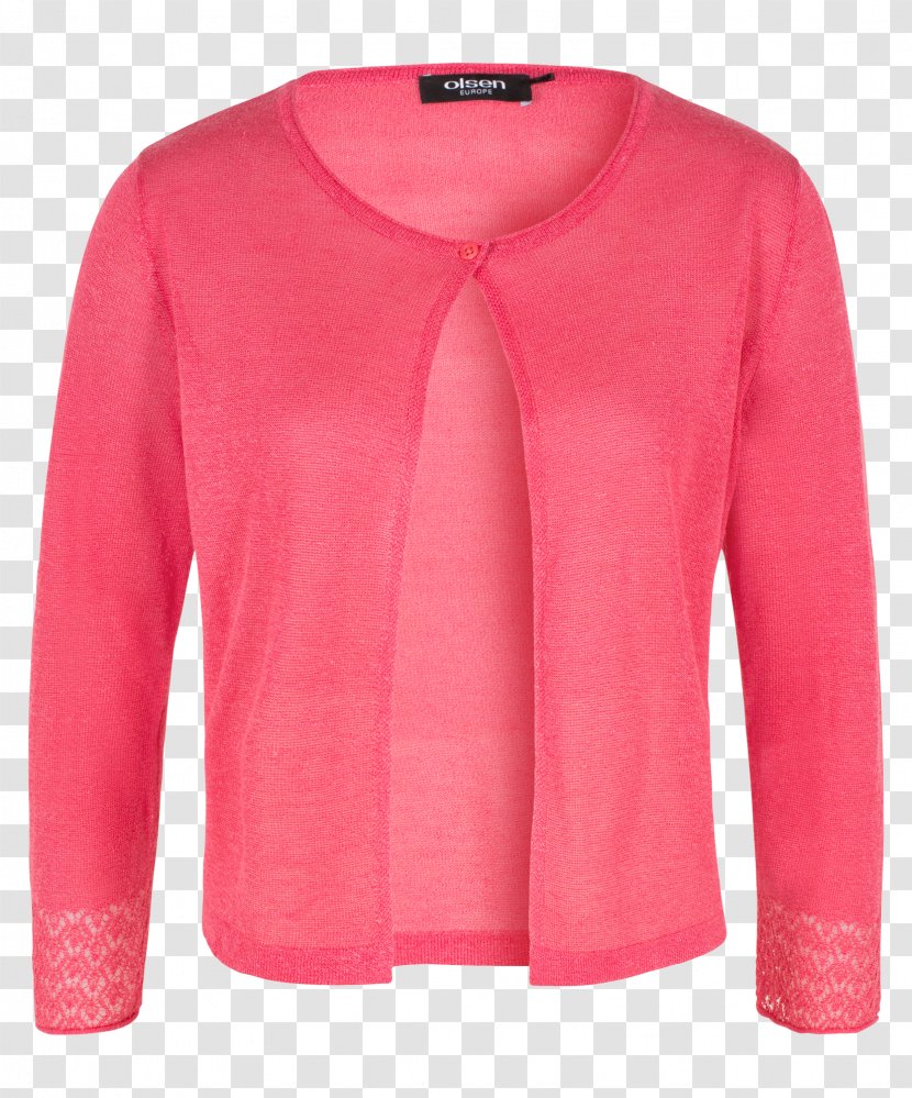 Cardigan Sleeve Jacket Neck Pink M Transparent PNG