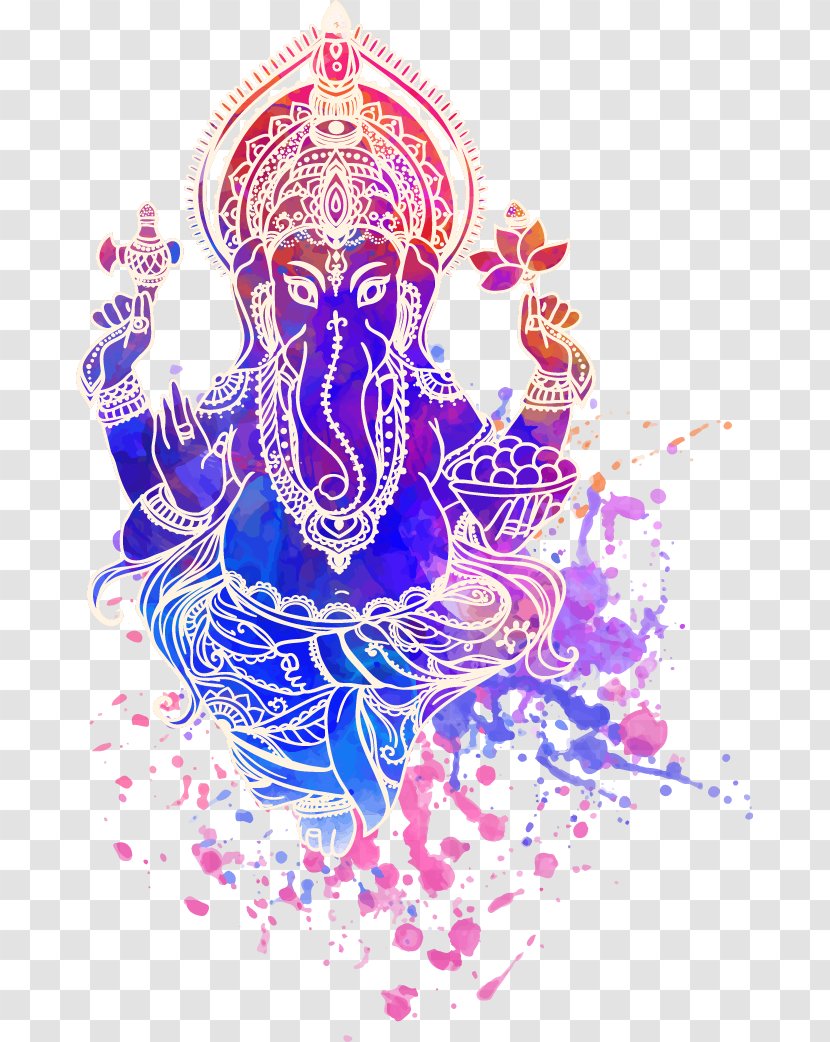 Ganesha Shiva Ganesh Chaturthi Hinduism Illustration - Frame - Ink Illustrations; Wind Like Gods Transparent PNG