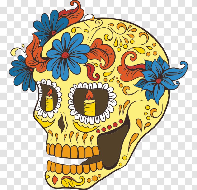 La Calavera Catrina Skull Day Of The Dead Skeleton - Mexico Transparent PNG