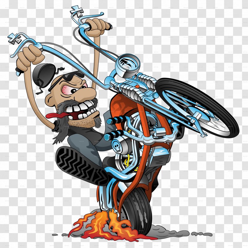 Motorcycle Illustration Vector Graphics Royalty-free Cartoon - Action Figure - Bargain Chopper Transparent PNG