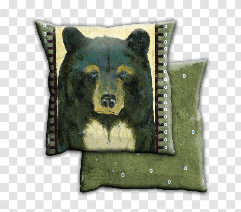 American Black Bear Brown Throw Pillows - Green Pillow Transparent PNG