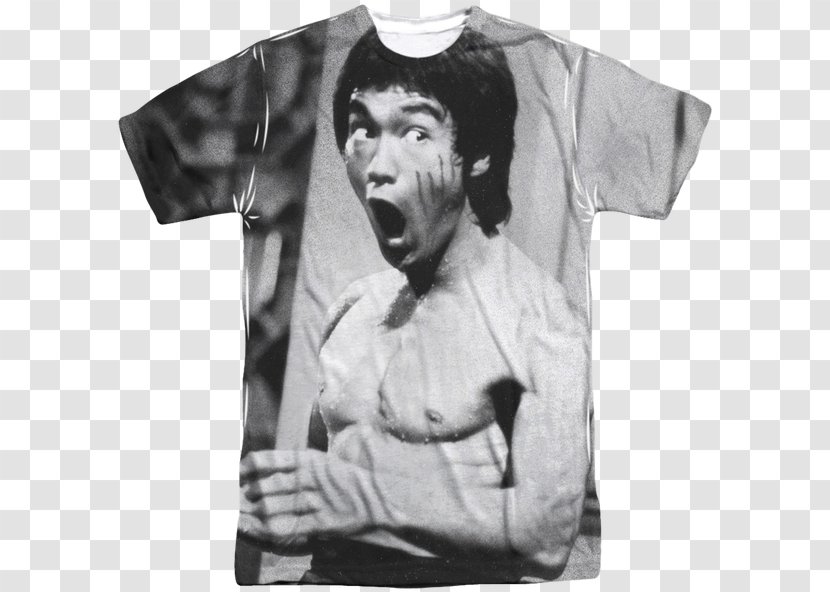Long-sleeved T-shirt Bruce Lee Hoodie - Neck Transparent PNG