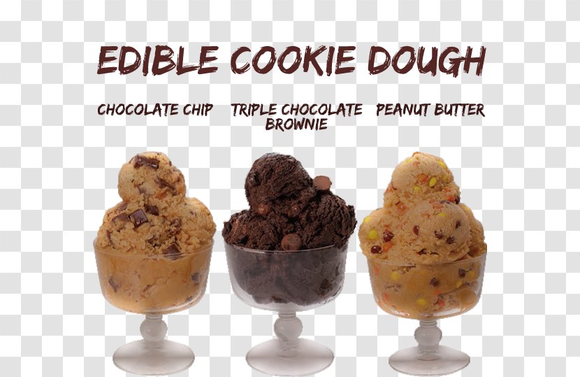 Chocolate Ice Cream Brownie Peanut Butter Cookie - Chip Dough Transparent PNG