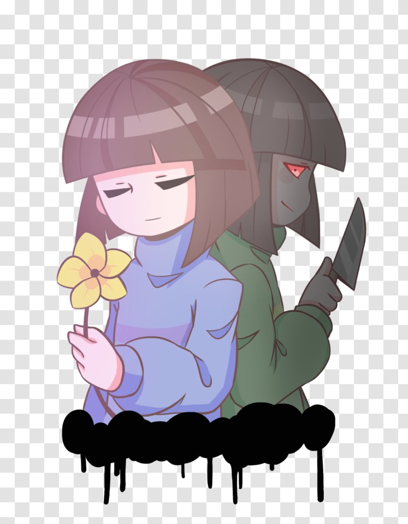 Character Undertale Drawing Fan Art - Silhouette - Chara Transparent PNG