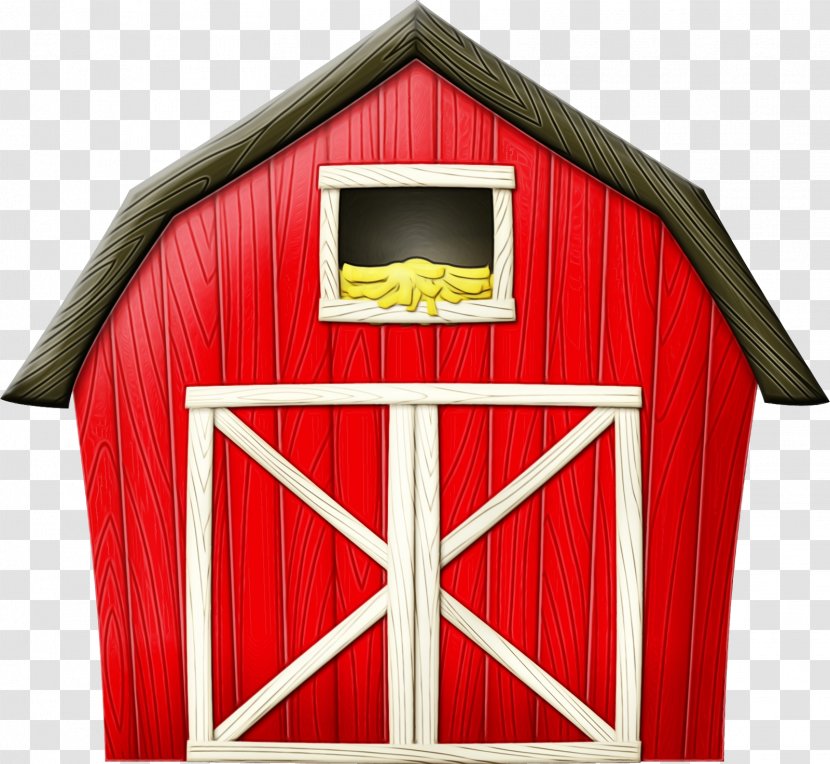 Watercolor Background - Farm - House Shed Transparent PNG