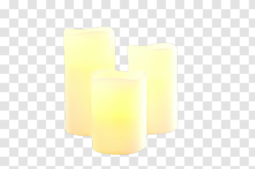 Yellow Lighting Candle Flameless Candle Wax Transparent PNG