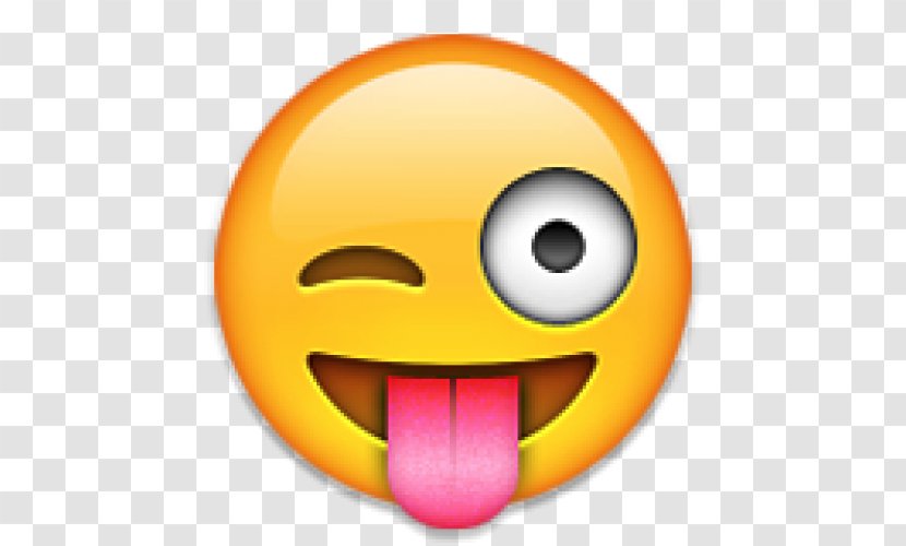 Emoticon Wink Smiley Emoji Tongue - Facial Expression Transparent PNG