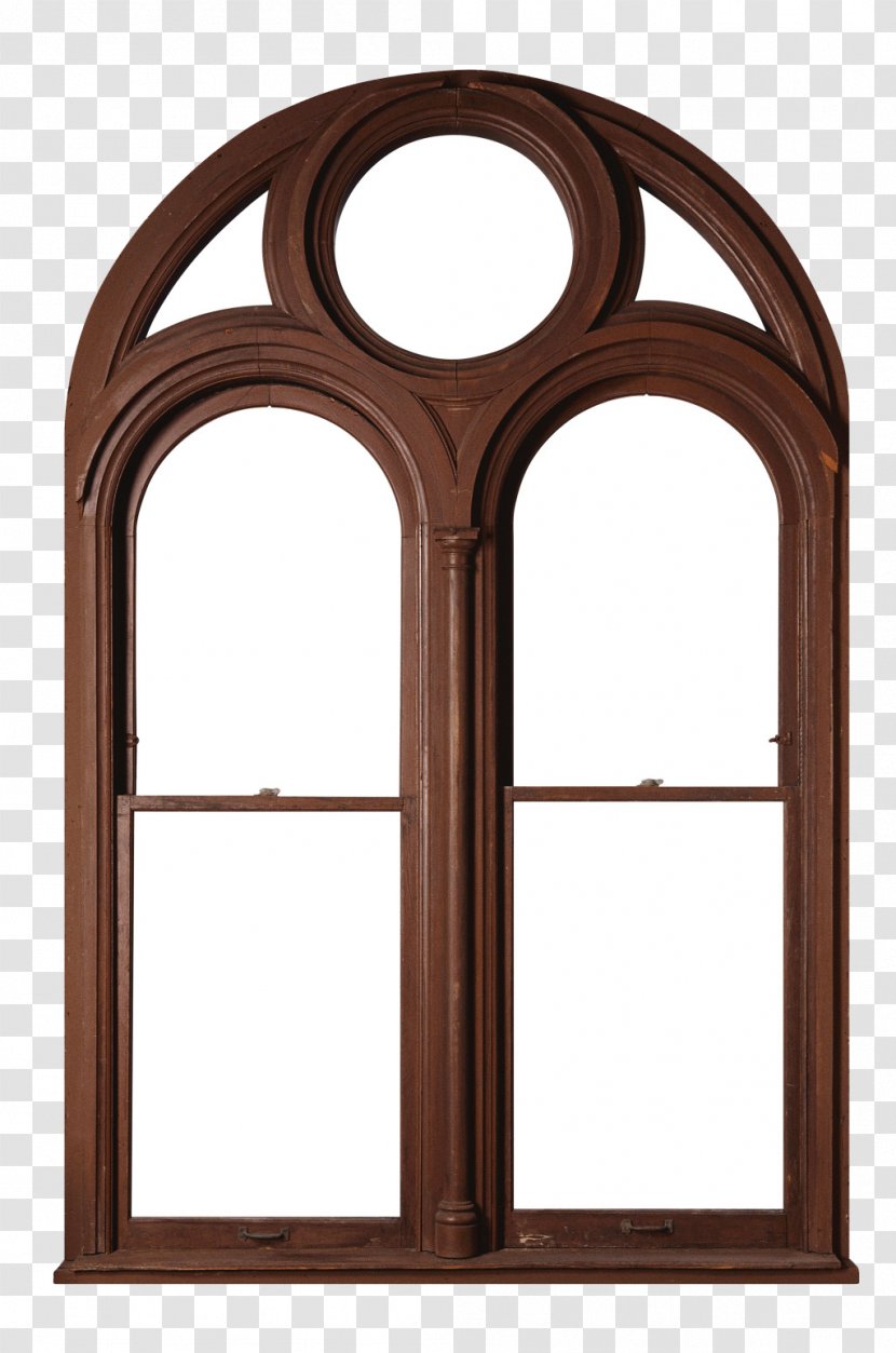 Window Picture Frame Chambranle Door Insulated Glazing - House - European-style Wooden Arched Material Transparent PNG