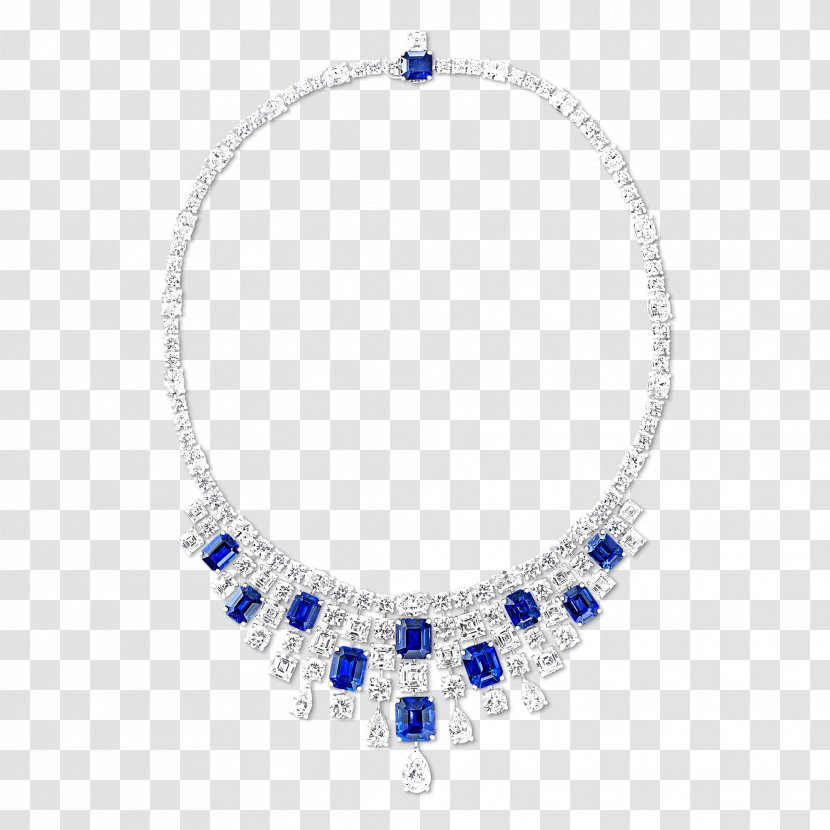 Sapphire Earring Necklace Graff Diamonds Jewellery - Body Transparent PNG
