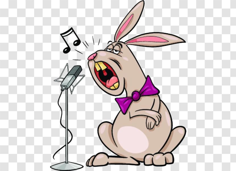 Royalty-free Stock Photography Illustration - Tree - A Rabbit Singing In Microphone Transparent PNG