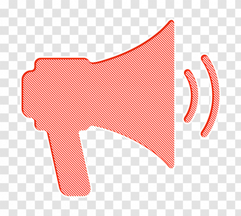 Shout Icon Loudspeaker With Two Sound Waves Icon Technology Icon Transparent PNG
