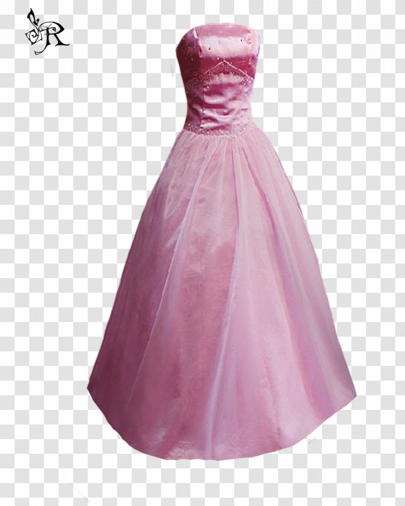 Wedding Dress Pink Gown Formal Wear - Peach Transparent PNG