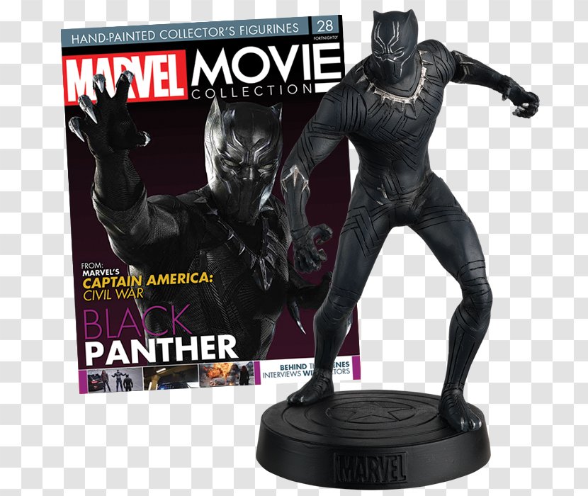 Black Panther Figurine Marvel Cinematic Universe Film Superhero Movie - Captain America Civil War Transparent PNG