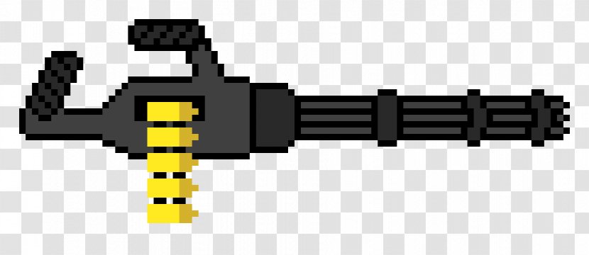 Pixel Art Minigun - Heart - Gun Transparent PNG