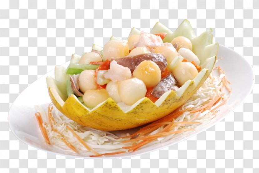 Vegetarian Cuisine Seafood Mediterranean Abalone Hami Melon - Boats Transparent PNG