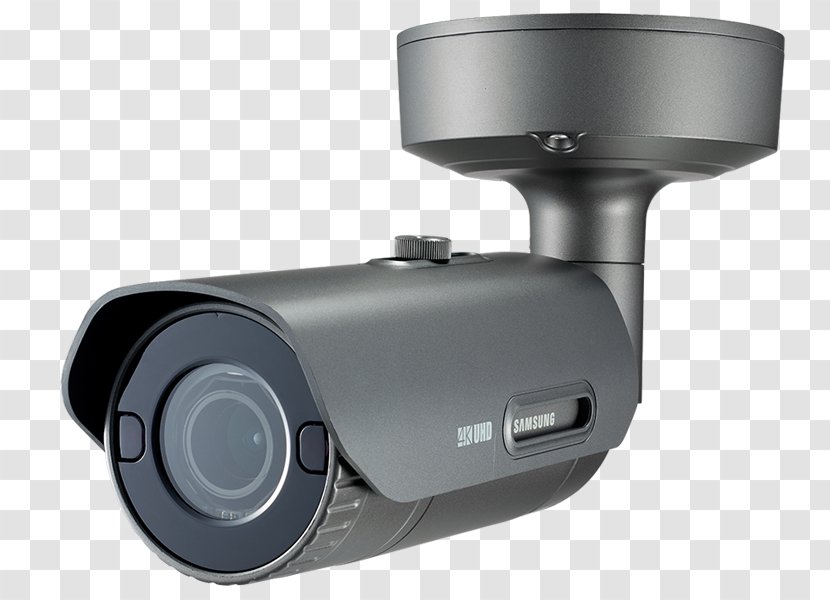 High Efficiency Video Coding 4K Resolution IP Camera Samsung - Multimedia - Bullet Transparent PNG