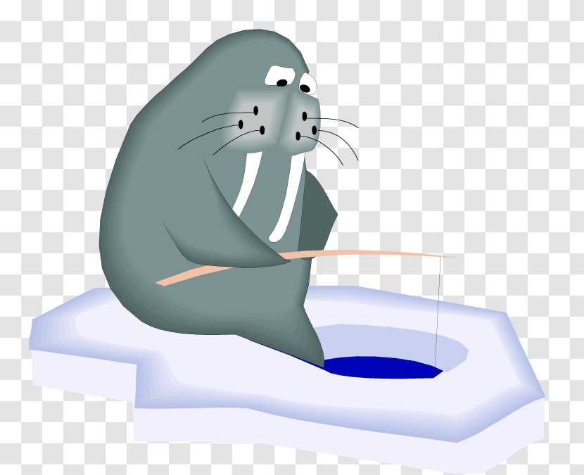 Cartoon Ice Fishing Animation Clip Art - Walrus Pictures Transparent PNG