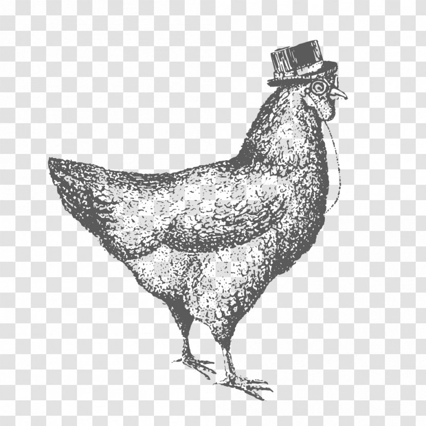 Rooster Chicken As Food Drawing - Neck Transparent PNG